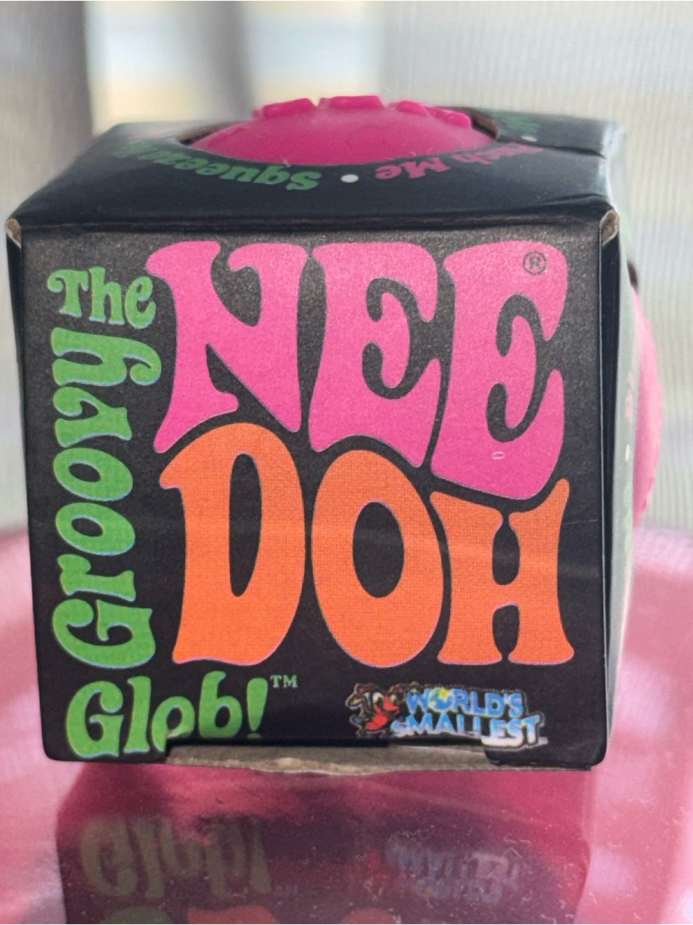 Schylling Needoh Worlds Smallest The Groovy Glob Pink Sensory Toy